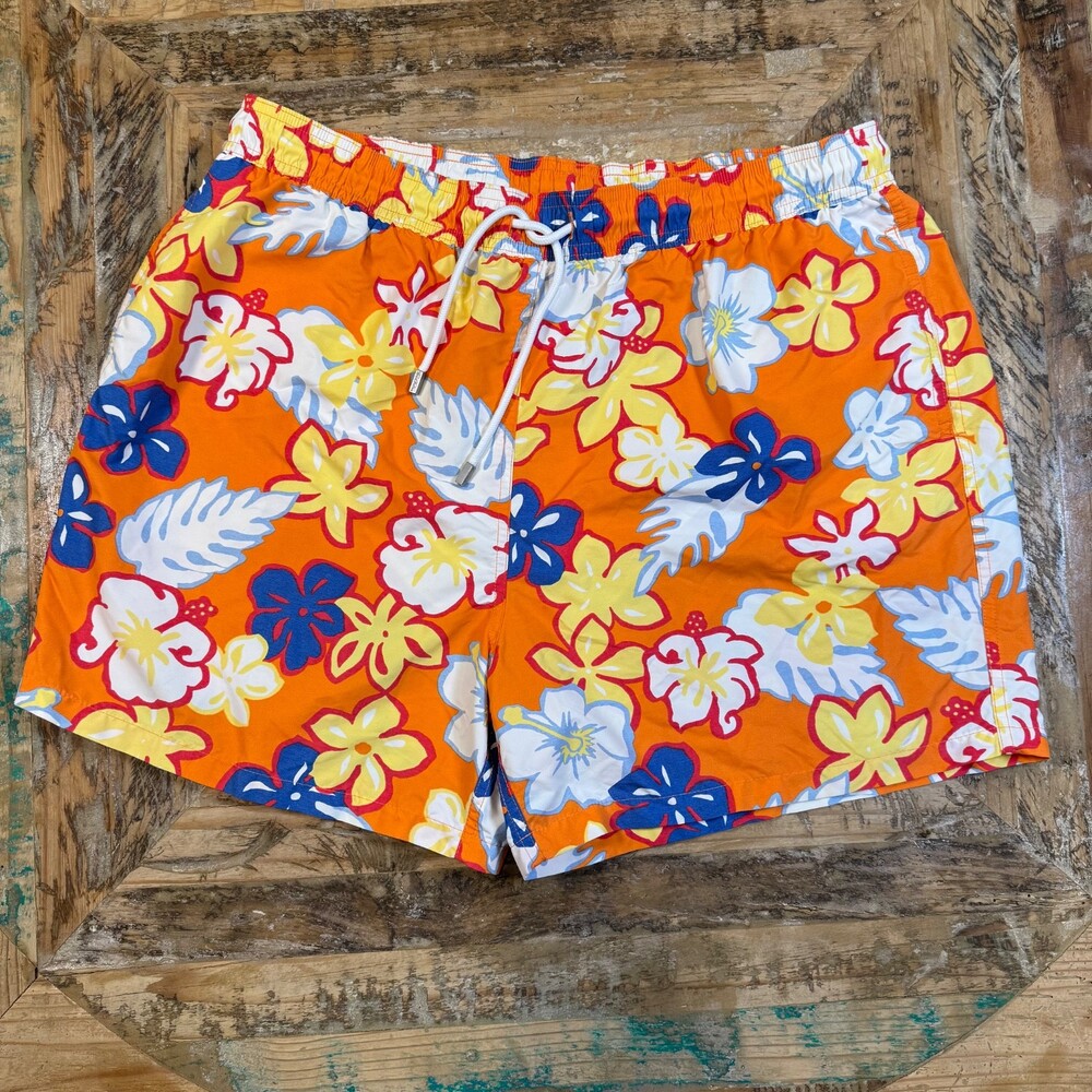 Brooks Brothers Country Club Swim Trunks L Resort-wear Hawaiian Tropical Beach